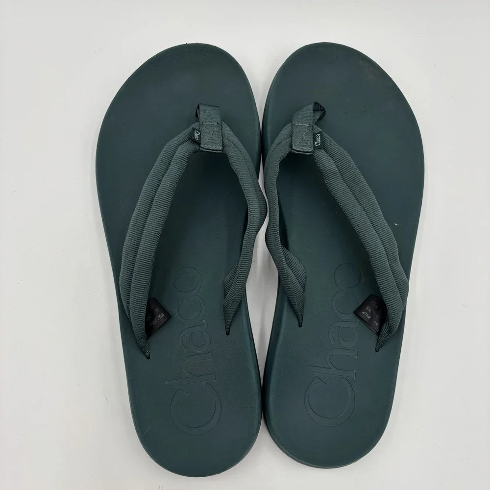 Chaco Chillos Flip Flop Thong Sandal Mens Size 13 Blue Green